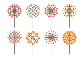 Blowball icon collectie vector