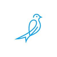 vogel lijn kunst logo icoon en symbool vector sjabloon