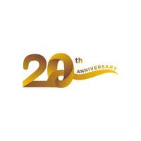 20 verjaardag, minimalistische logo. groet kaart. verjaardag uitnodiging. 20 jaar teken. vector illustratie Aan wit achtergrond.