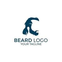 baard Mens logo vector illustratie