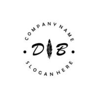 eerste db brief logo elegant bedrijf merk luxe vector