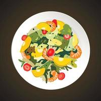 garnaal salade illustratie vector