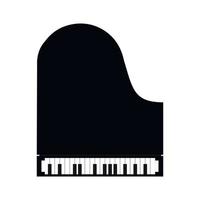 gemakkelijk zwart piano icoon vector