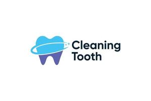 schoon tanden tandarts logo vector ontwerp