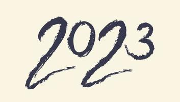 vector caligraphy van 2023 Leuk vinden symbool nieuw jaar. gelukkig nieuw jaar 2023.