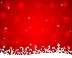 Kerstmis rood glimmend achtergrond met sneeuwvlokken en sterren vector