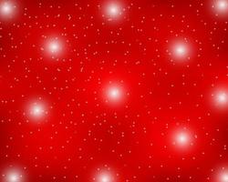Kerstmis rood glimmend achtergrond met sneeuwvlokken en sterren vector