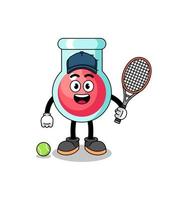 laboratorium beker illustratie net zo een tennis speler vector