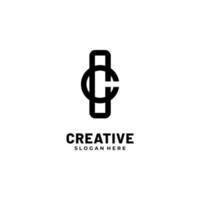 modern eerste cc logo brief gemakkelijk en creatief ontwerp concept vector