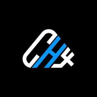 chx brief logo creatief ontwerp met vector grafisch, chx gemakkelijk en modern logo in ronde driehoek vorm geven aan.