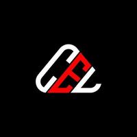 CEL brief logo creatief ontwerp met vector grafisch, CEL gemakkelijk en modern logo in ronde driehoek vorm geven aan.