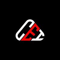 cei brief logo creatief ontwerp met vector grafisch, cei gemakkelijk en modern logo in ronde driehoek vorm geven aan.