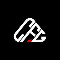 cfg brief logo creatief ontwerp met vector grafisch, cfg gemakkelijk en modern logo in ronde driehoek vorm geven aan.