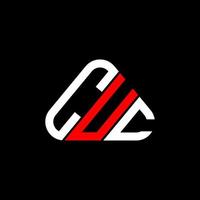 cuc brief logo creatief ontwerp met vector grafisch, cuc gemakkelijk en modern logo in ronde driehoek vorm geven aan.