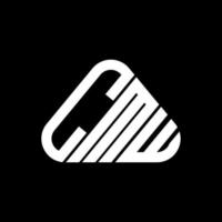 cmw brief logo creatief ontwerp met vector grafisch, cmw gemakkelijk en modern logo in ronde driehoek vorm geven aan.