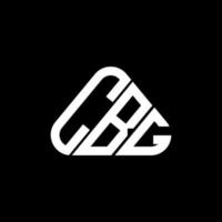 cbg brief logo creatief ontwerp met vector grafisch, cbg gemakkelijk en modern logo in ronde driehoek vorm geven aan.