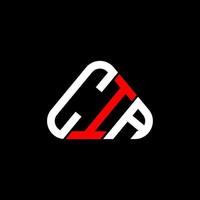 cia brief logo creatief ontwerp met vector grafisch, cia gemakkelijk en modern logo in ronde driehoek vorm geven aan.