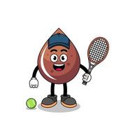 chocola laten vallen illustratie net zo een tennis speler vector