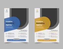 creatief marketingbureau flyer ontwerpsjabloon vector