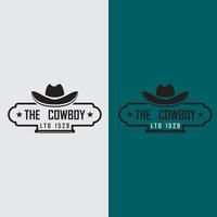 cowboy logo vector met leuze sjabloon