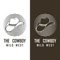 cowboy logo vector met leuze sjabloon