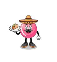 karakter tekenfilm van aardbei sap net zo een Mexicaans chef vector