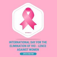 vector illustratie van een achtergrond voor Internationale dag voor de eliminatie van geweld tegen Dames. eps10 vector