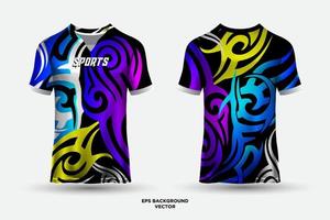 fantastisch golvend Jersey ontwerp geschikt voor sport, racen, voetbal, gaming en e sport- vector