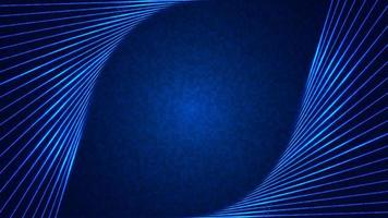 abstract technologie concept gloeiend blauw neon lijnen met verlichting effect Aan donker blauw achtergrond vector