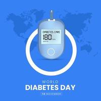 wereld diabetes dag sociaal media post vector