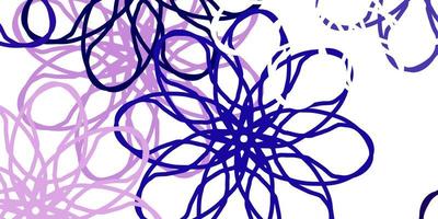 lichtpaarse vector doodle textuur met bloemen.