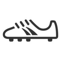 zwart en wit icoon voetbal schoen vector