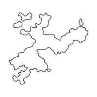 solothurn kaart, kantons van Zwitserland. vector illustratie.