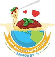 nationaal spaghetti dag banier ontwerp vector