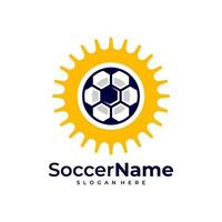 zon voetbal logo sjabloon, Amerikaans voetbal logo ontwerp vector