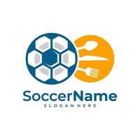 voedsel voetbal logo sjabloon, Amerikaans voetbal logo ontwerp vector