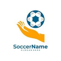 zorg voetbal logo sjabloon, Amerikaans voetbal logo ontwerp vector