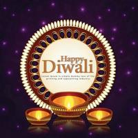 gelukkig diwali viering groet kaart vector