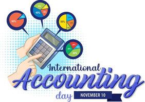 Internationale accounting dag logo ontwerp vector
