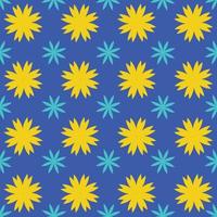 kleurrijk bloesem bloemen Aan blauw achtergrond patroon vector ontwerp