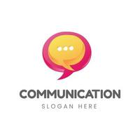 communicatie logo ontwerp sjabloon vector