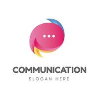 communicatie logo ontwerp sjabloon vector