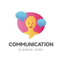 communicatie logo ontwerp sjabloon vector