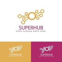 hub logo ontwerp sjabloon vector