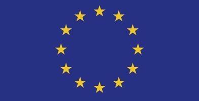 origineel en gemakkelijk Europa vlag EU geïsoleerd vector in officieel kleuren en proportie correct