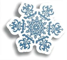 Kerstmis groet kaart met type ontwerp en decoraties Aan de besneeuwd blauw achtergrond. vector illustratie.