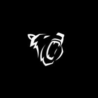 boos hoofd beer logo vector icoon illustratie