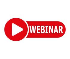 leven webinar knop, icoon, embleem etiket vector illustratie geïsoleerd Aan wit achtergrond