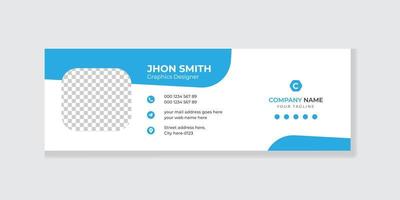 modern e-mail handtekening sjabloon ontwerp en persoonlijk sociaal media Hoes ontwerp vector