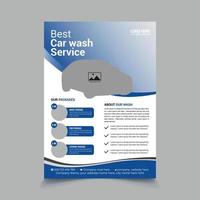 auto wassen detaillering folder ontwerp sjabloon vector